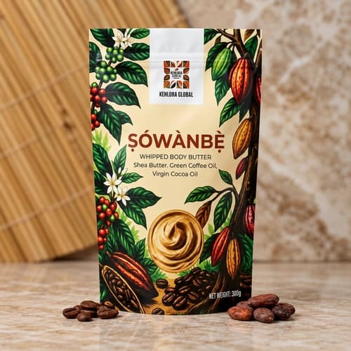 Sówànbè Whipped Body Butter with Shea, Coffee, and Cocoa Oils