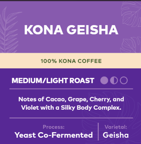 Other Origins (Panamanian Geisha, Hawaiian Kona)
