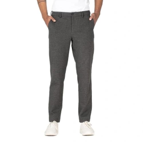 Men’s Charcoal Grey Slim-Fit Trousers for Smart Casual and Officewear