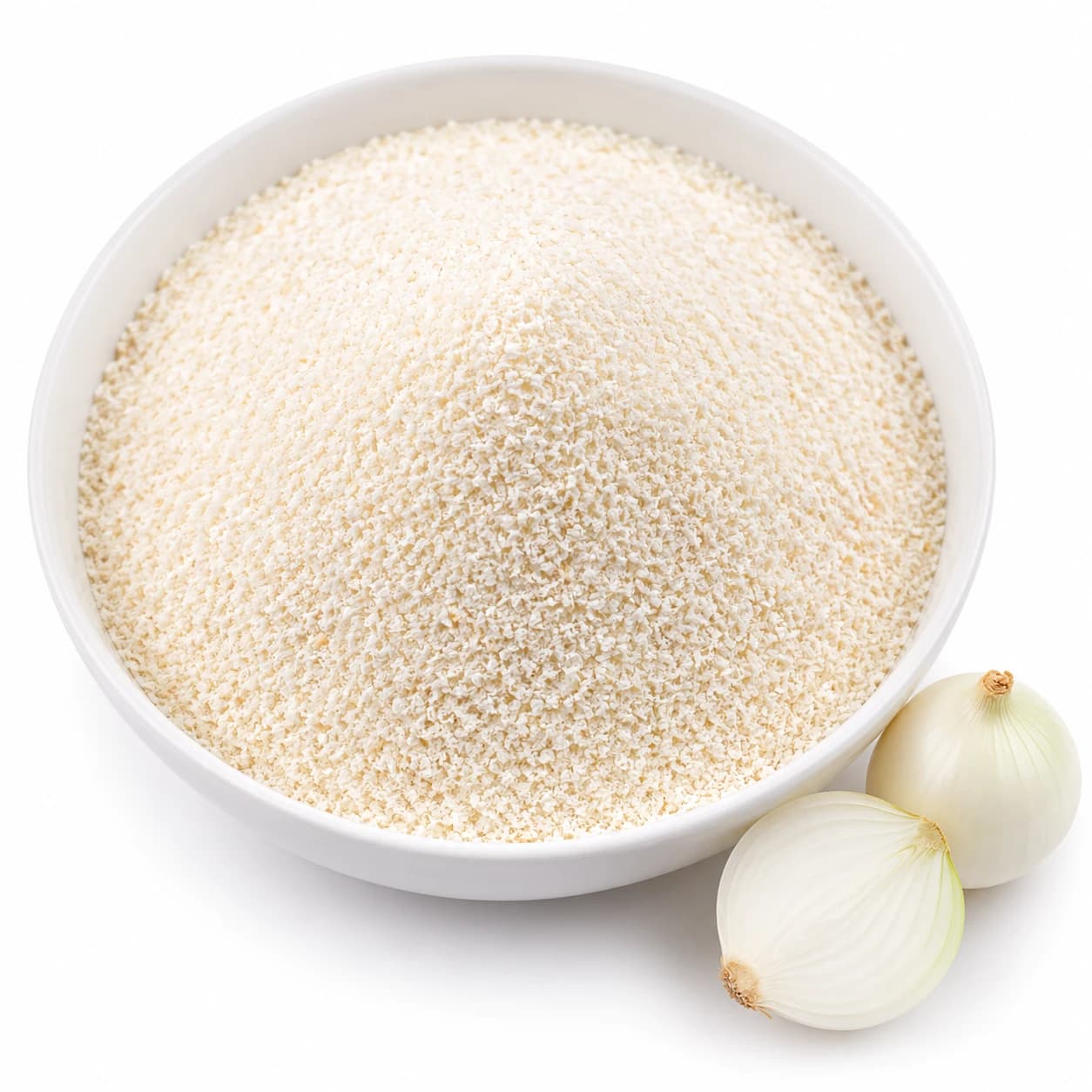 Dehydrated White Onion Granules — Fine Dried Powder-Cut, Bulk Pack