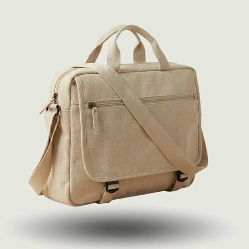 Canvas Laptop Messenger Bag with Multi-Pocket Business Carry Design