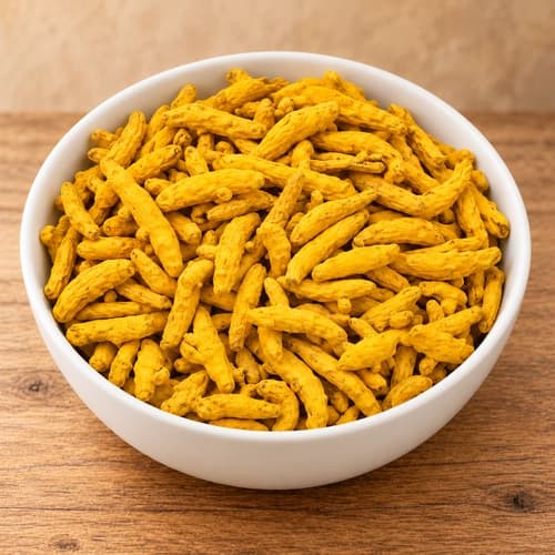 Dried Turmeric Fingers for Spice Processing, Extraction, and Wholesale Supply