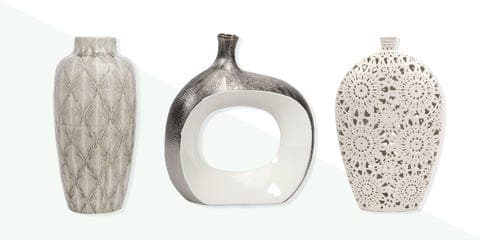 Vases & Vessels (Ceramic, Glass, Tall Floor, Geometric)