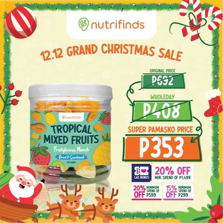 Dried Tropical Fruits (Mango, Pineapple, Papaya, Banana Chips, Coconut)