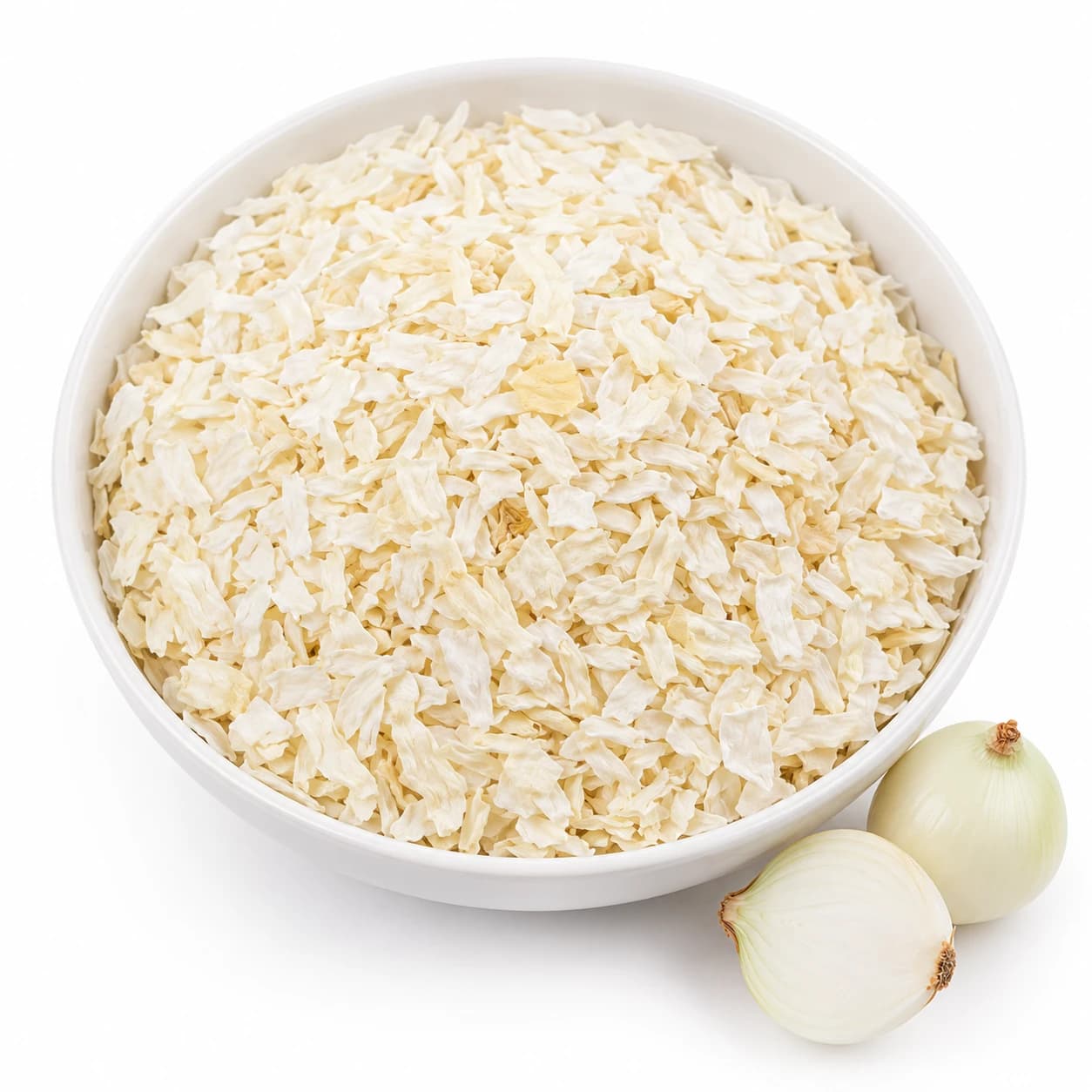 Dehydrated White Onion Chopped Flakes — Food Processing Grade