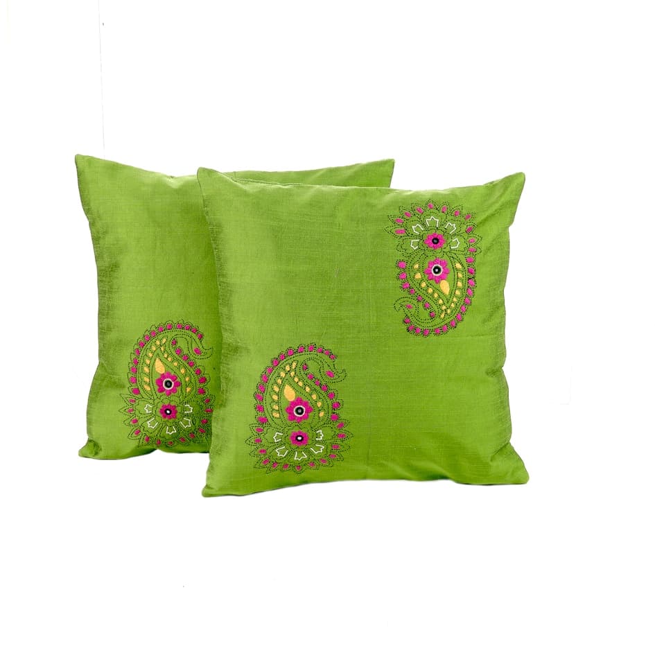 Hand-Embroidered Cushion Covers